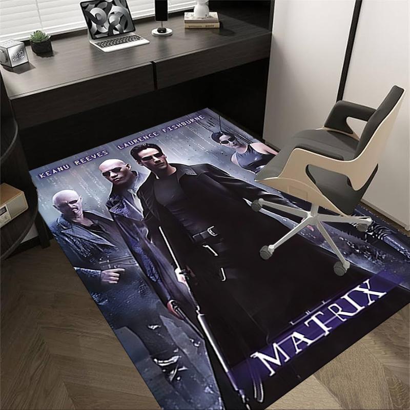 

1pc Keanu Reeves Laurence Fishburne Carpet, for Home & Office Decor, Desk Chair Carpet, Festive Gift,Conference Room CarpetL1122 60cm by 90cm