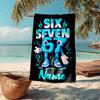 Custom Name Ultra-Soft Beach Towel with 67 Theme,Ideal for Pool - Camping, Diving - Perfect Travel Essential, Vibrant Beach Towel.