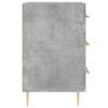 Nightstand Concrete Grey 40x40x66 cm Wood Based Material
