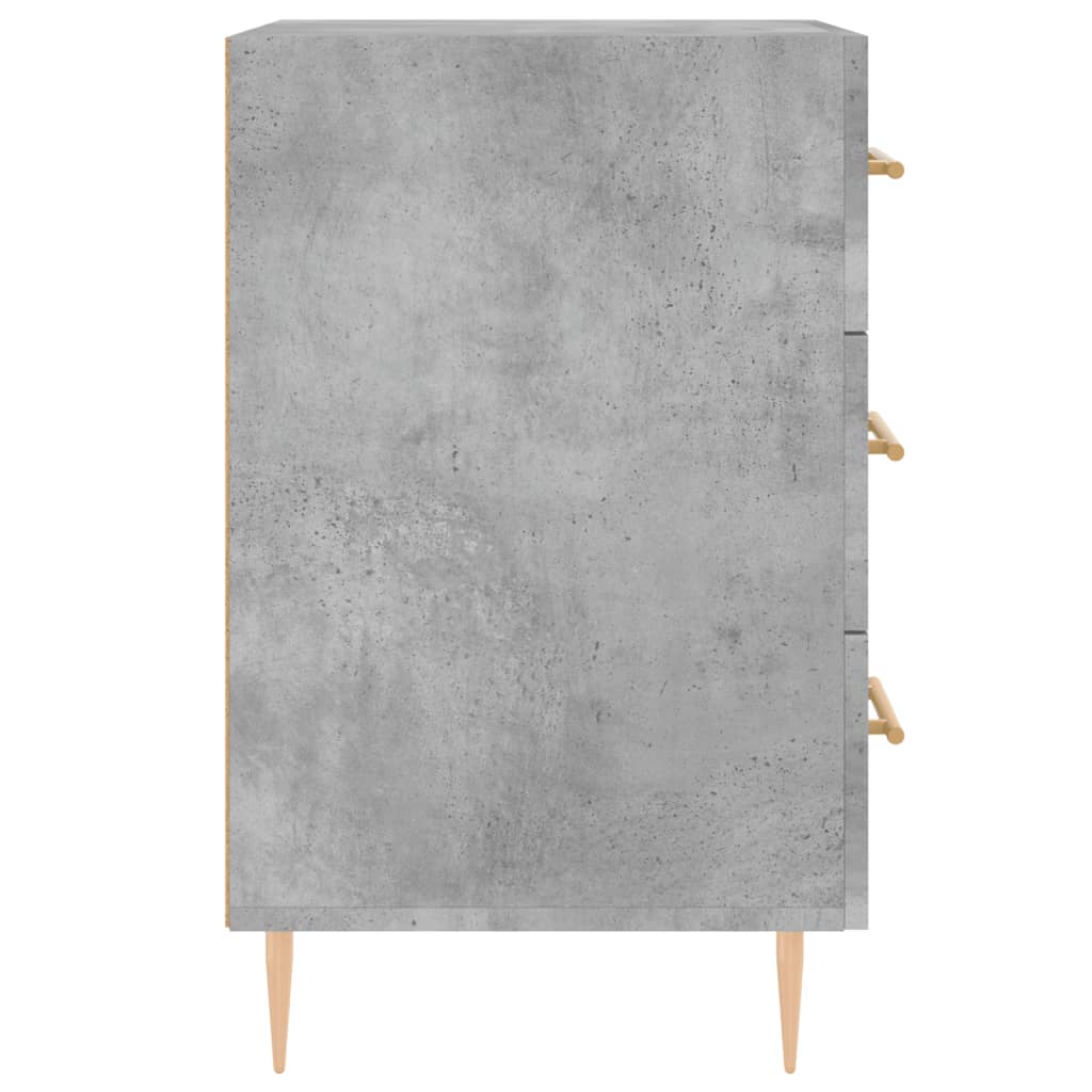 Nightstand Concrete Grey 40x40x66 cm Wood Based Material