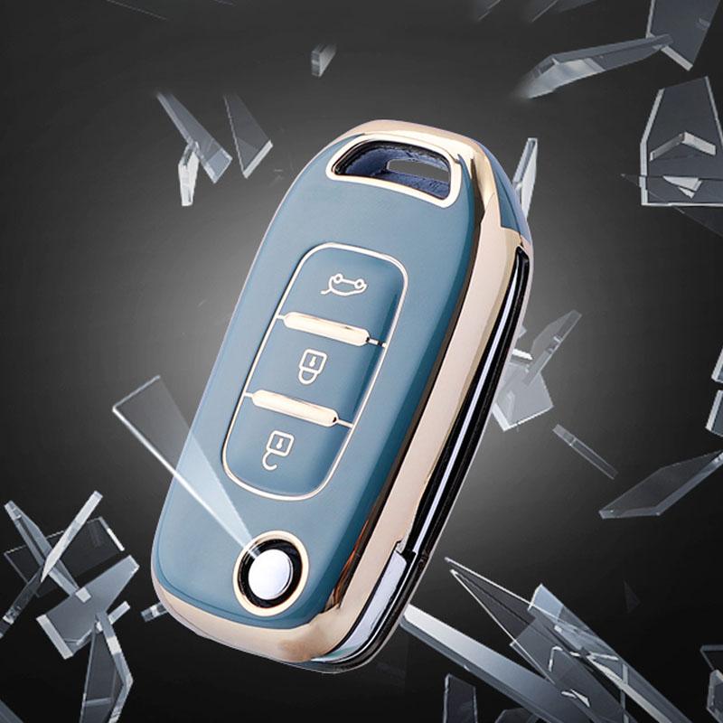 3 Buttons Car Key Cover Case Cover For Renault Clio 5 Captur Sandero Stepway Kadjar Logan 2 Arkana Remote Smart Shell Fob Holder