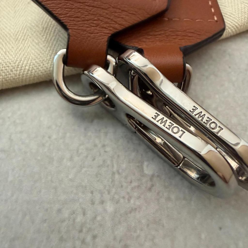 Used Excellent Condition LOEWE Shoulder Strap, Jacquard Anagram, Leather, Logo