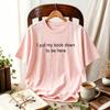 I Put My Book Down To Be Here Funny Reading Quote Tshirt Bookworm Reader Gift Casual Short Sleeve Vintage Simple Text Print Tops