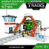 Set Treno Città Treno a Vapore Proiettile Veicolo Merci Stazione Ferroviaria Modello Blocchi da Costruzione Mattoni Binari Rotaia Senza Motore Kit Carrozza Giocattolo per Bambini