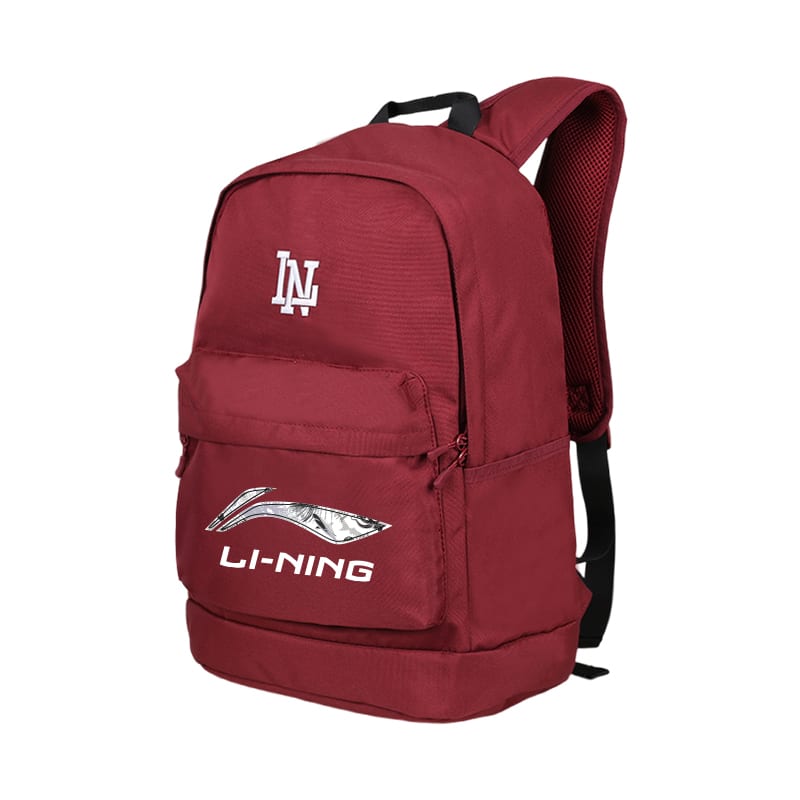 Li Ning Grade School Sports Lifestyle Collection Polyester Kids' Backpack Bag Unisex Burgundy YBSU177-23