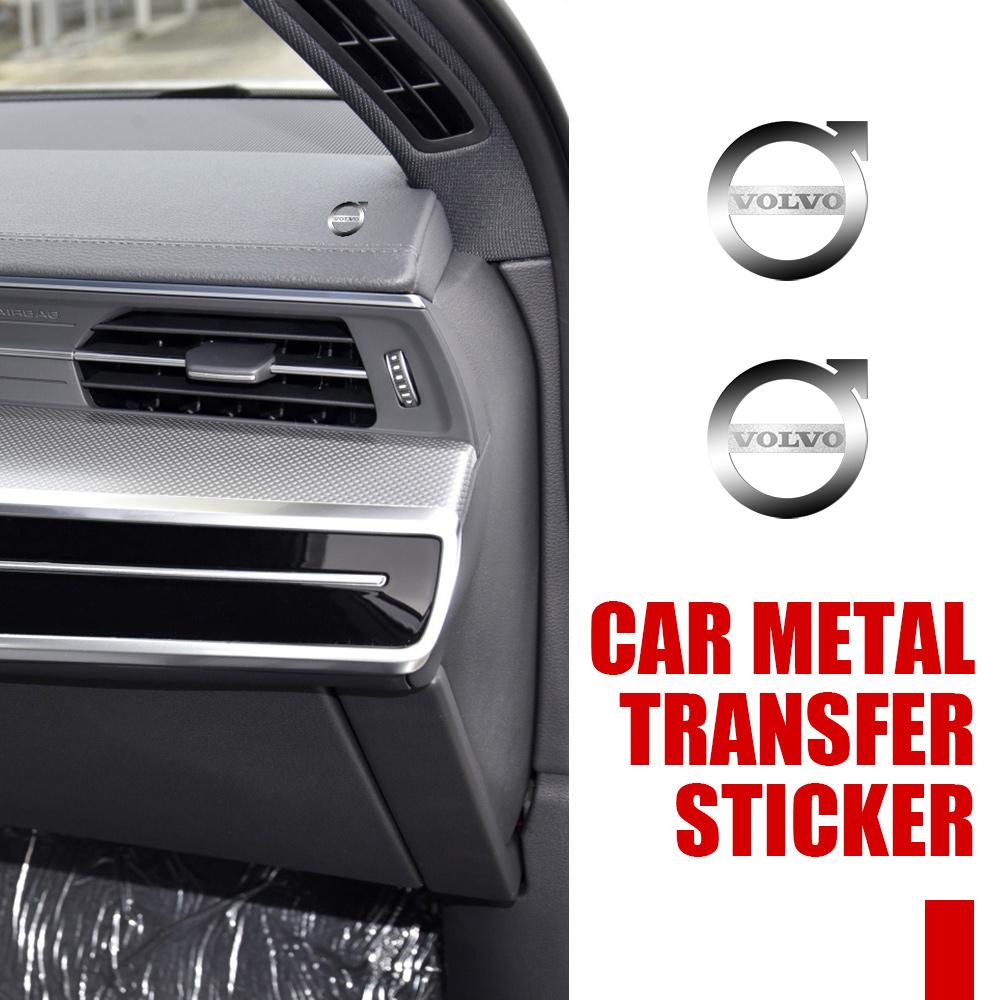 Bkqtn9 10pcs Car Badges Interior Nickel Stickers Badges Auto Decoration for Volvo V50 S40 S80 XC60 S90 XC90 S60 XC40 C40 S60 V90 EX90