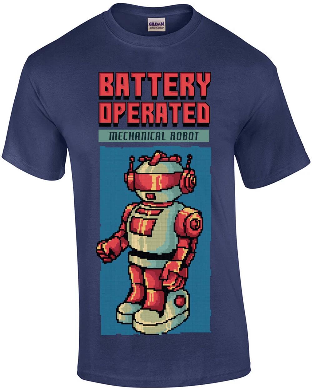 Battery Operate Mechanical Robot Retro Toy T-Shirt XL