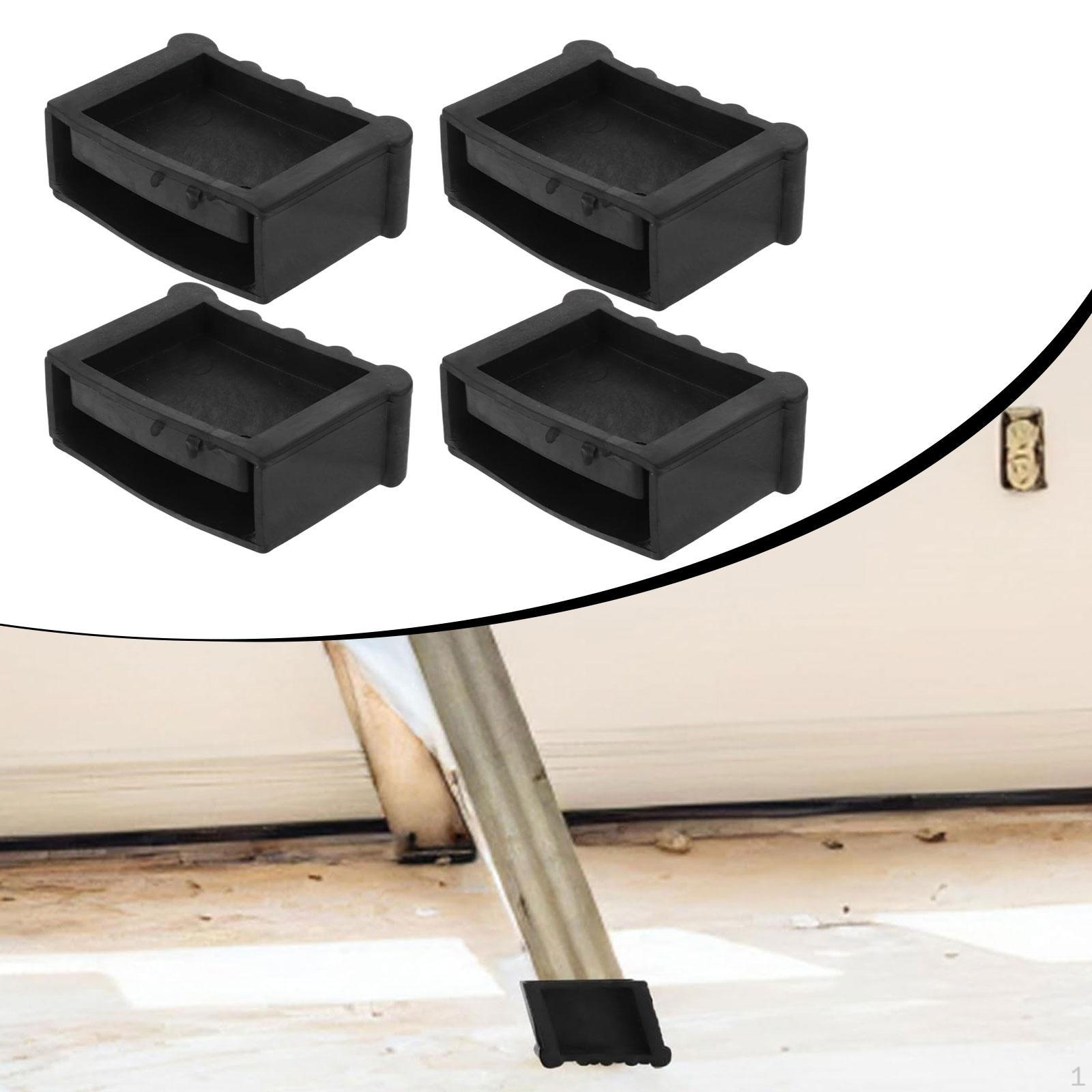 

4 Easy-to-Install Non-Slip Stair Treads with Stabilizers And Replacement Hardware Style B