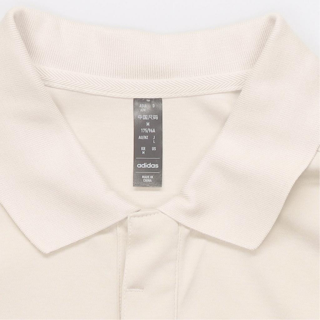 Adidas Solid Color Casual Training Short Sleeve Polo Shirt Men Tops Beige JE6666
