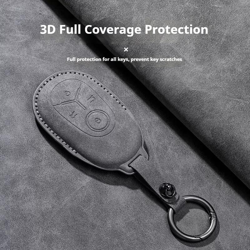 Car Key Cover for Geely EX2 Ultra Youth Dream Freedom Explore Ultra Edition PU Nubuck Leather Scratch-resistant Car Accessories