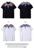 Marcelo Classic Phantom Wings Short Sleeve T-Shirt with Colorful Feathers and Lightning Design