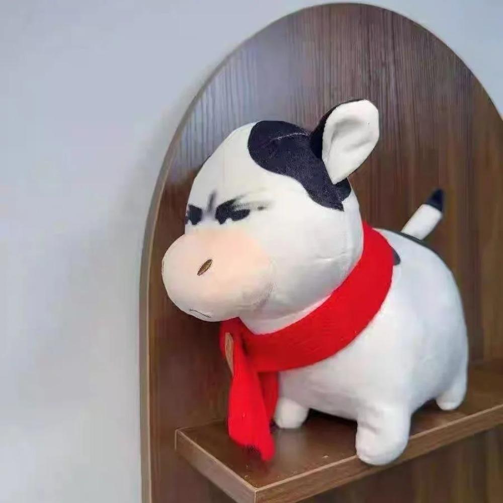 Çirkin Sevimli İnek Peluş Oyuncak Komik İfade Çimen Sığırı Bebek Yumuşak Dolgulu Hayvan Figürü Çocuklar İçin Komik Oyuncaklar Doğum Günü Yılbaşı Hediyesi