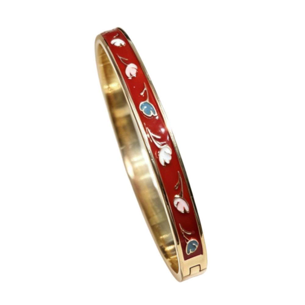 Colorful Vintage Cloisonne Bangle Traditional Women's Hand Bracelet Jewelry Gifts
