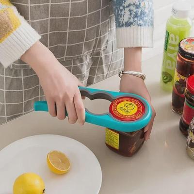 Apribottiglie e apriscatole creativo: Multifunzionale, Antiscivolo, Strumento Quattro-in-Uno per Tappi Grandi e Piccoli.
