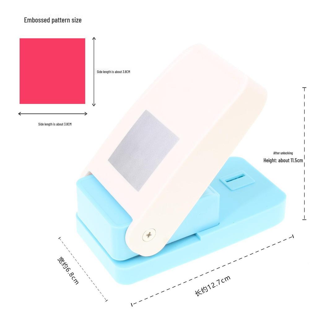 Square Punch Labor-Saving Embossing Device for Scrapbooks: Wave Square Flower Stamp Frame Machine