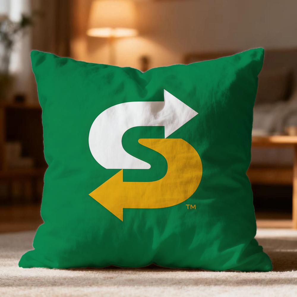 Fashion S-Ssubwayer Cushion Cover Soft Washable Pillow Case Multi-Scene for Couch Bed Travel Office Use