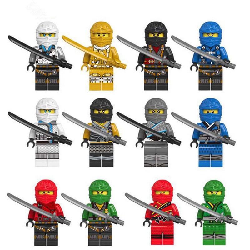 38 Styles Ninja MiniFigures Building Block Dolls Ninja with Weapon Figures Bricks Toys for Children