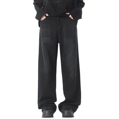 Spring New American Jeans for Men and Women Versatile Simple Wide-leg Pants