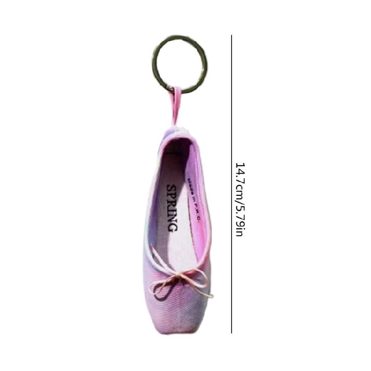 Miniature Ballet Keychain Unisex Ballet Shoe Keyring Decoration for Bags Wallets