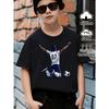 European Sizes Boys'T-Shirt Soccer Player Celebrating Goal Victory Machine Washable, Suitable for All Seasons, Ideal for Outdoor Activities