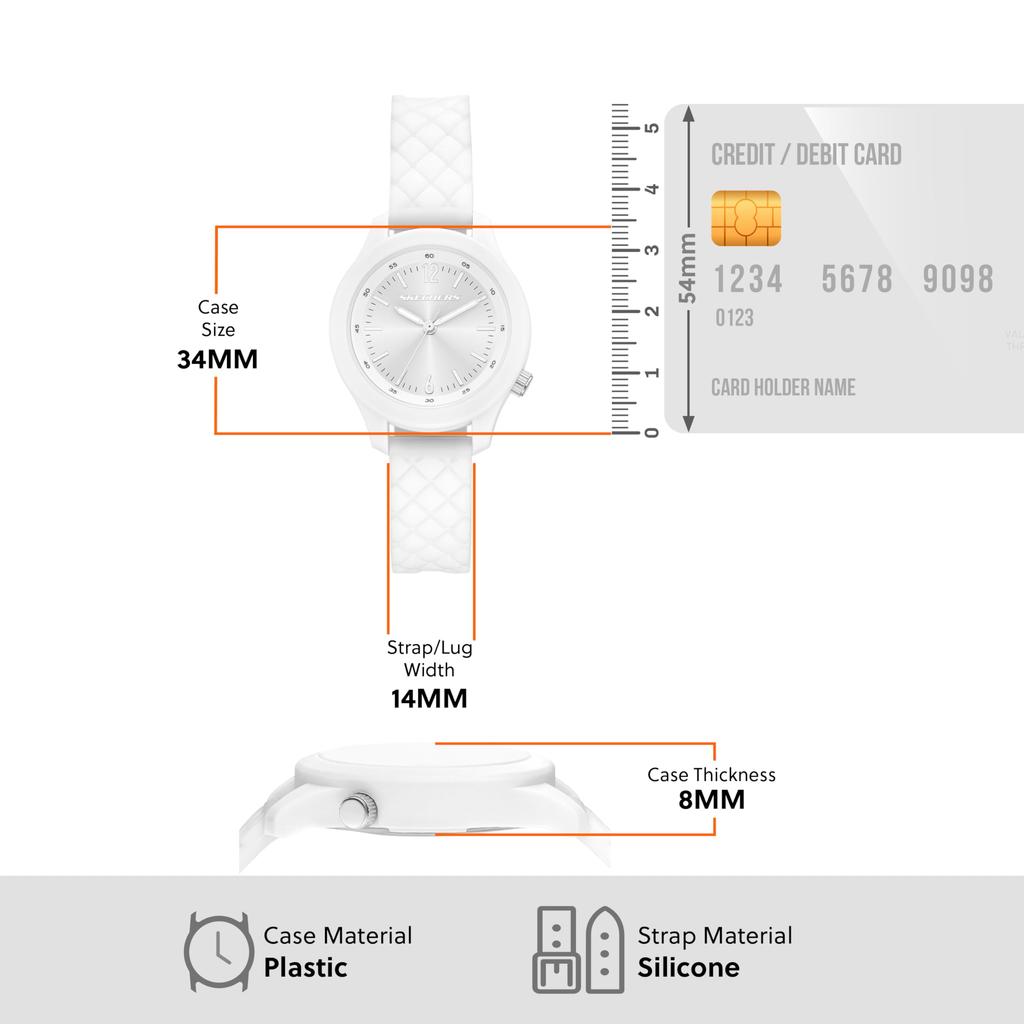 Skechers Analog Silicone Watch SR6386 Women's