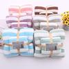 Coral Fleece Parent-Child Matching Bath Towel Set with Cut Edge