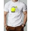 European Size Men'S Casual Short-Sleeve T-Shirt with a Fun Tennis Print, Perfect for Summer Sports, Stylish And Breathable, Ideal for Streetwear