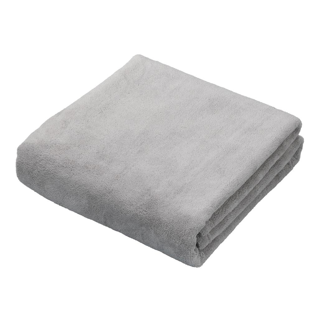 Carari Premium Microfiber Bath Single CB Japan Towel, 5.9x Absorbent, Gray, Towel, Quick-Drying, Marshmallow-Soft, Fluffy, 60x120cm,