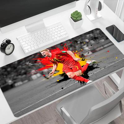 Football Player Celebration Large Mouse Pad Keyboard Pad Desktop Mouse Pad Non-Slip Rubber Base Office and Gaming Desk Decoration