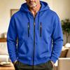 Herren Zip-Up Hoodie mit mehreren Taschen, Athletisches Lässiges Sweatshirt