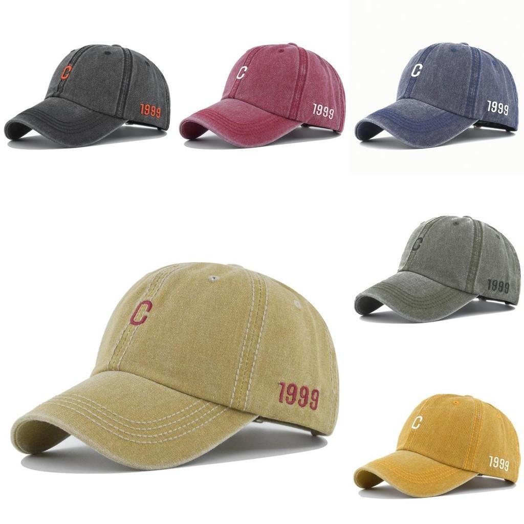 Cap Unisex Baseball Vintage Style Cotton With Embroidered Letter C Logo Hat Sun
