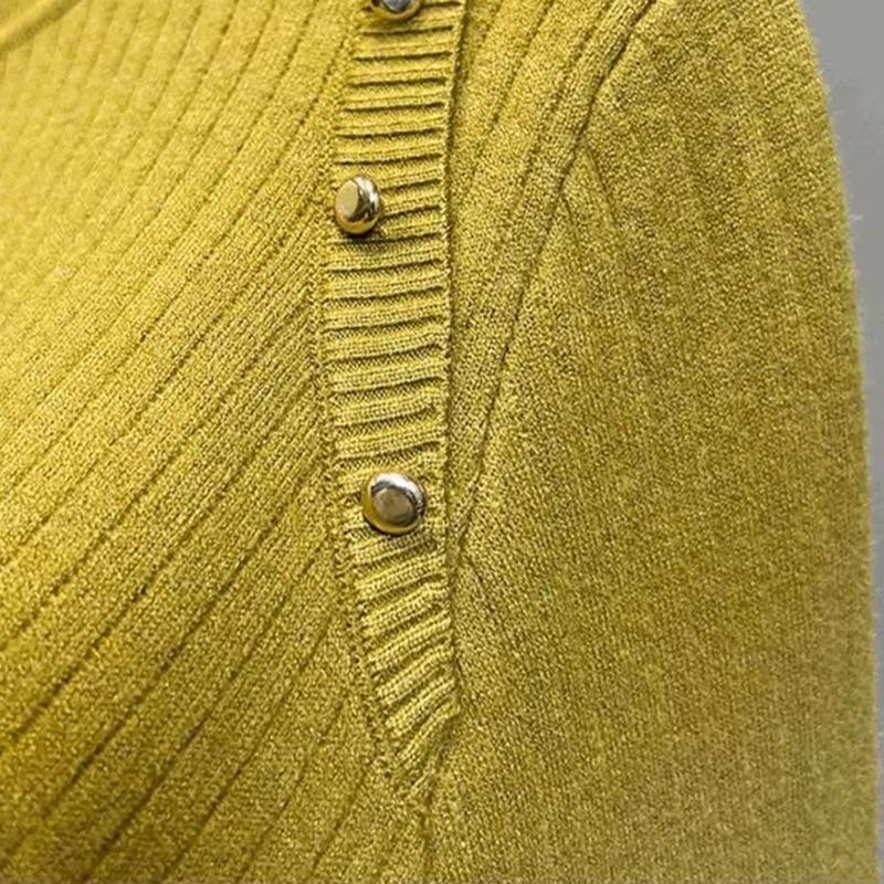 Women's Fashion Half High Collar Plush Sweater Autumn Winter Long Sleeve Thick Warm Pullovers Casual Solid Fleece Tops
