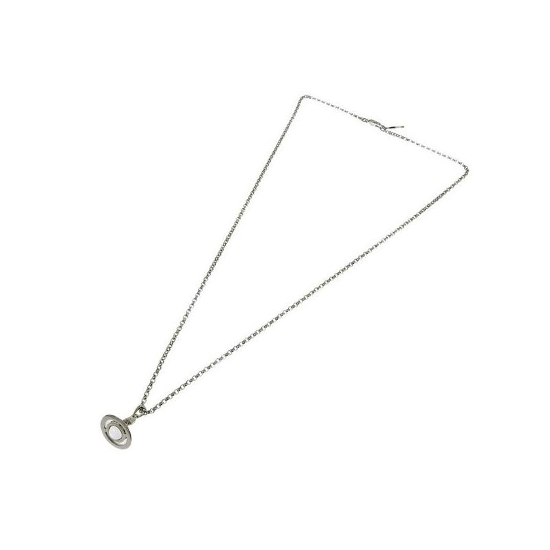 Vivienne Westwood New Petite Orb 3D Transparent Saturn Pendant Necklace Men necklace Silver 630203A1-02P296-CN Box
