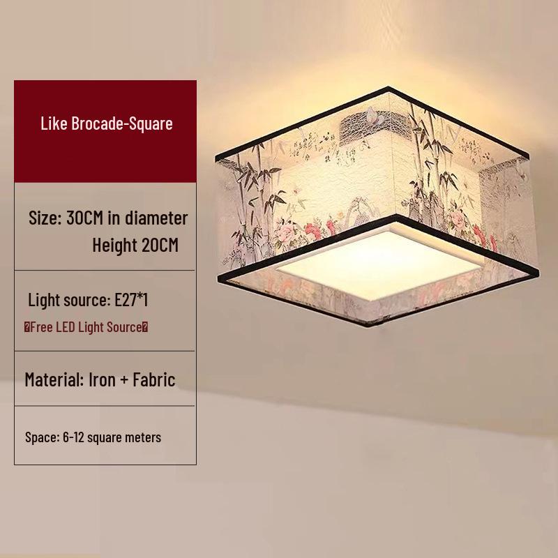 LED Ceiling Light for Balcony, Hallway, or Bedroom - New Chinese Style Small Pendant Light