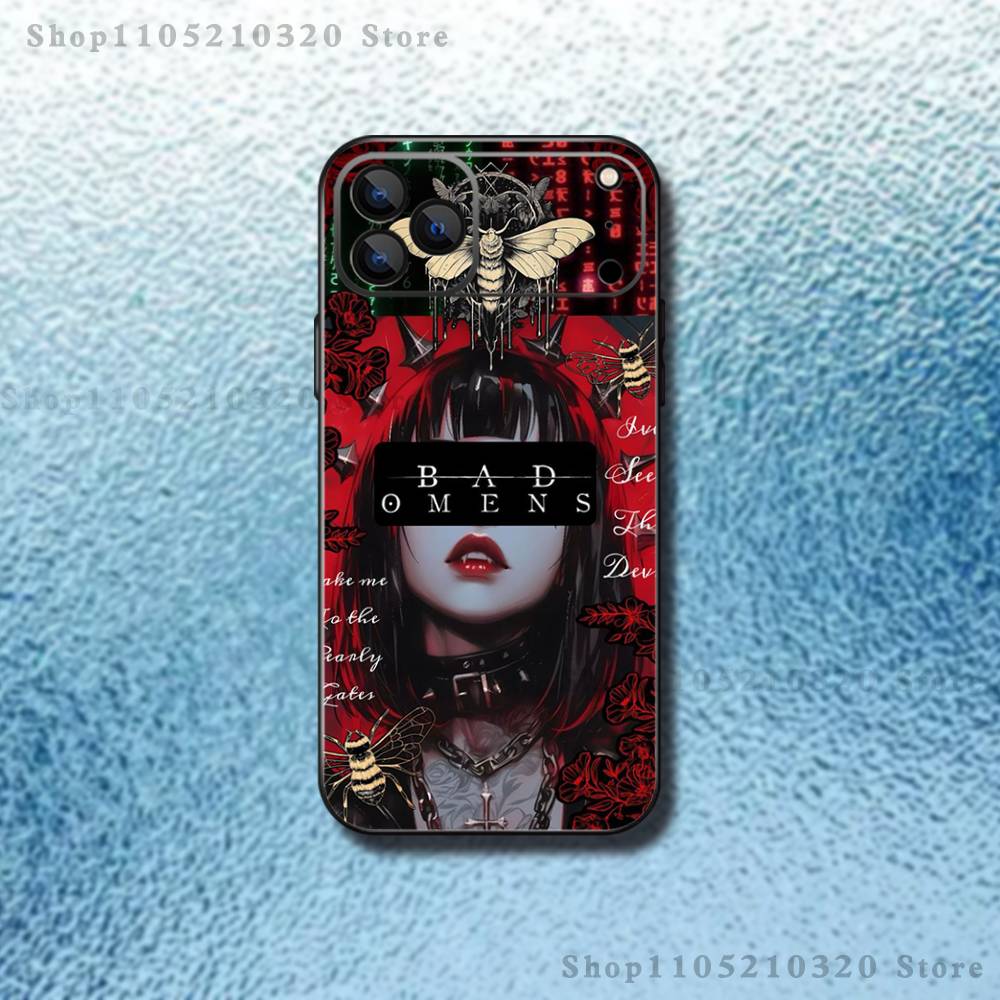 Band B-Bad O-Omens Cool Phone Case For iPhone 17,16,15,14,13,12,Pro,Max,Plus,E,SE4,Air,Mini Black Soft Box