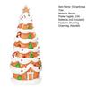 Gingerbread House Christmas Tree Figurine Light Up Resin Tree Shaped Gingerbread House with LED