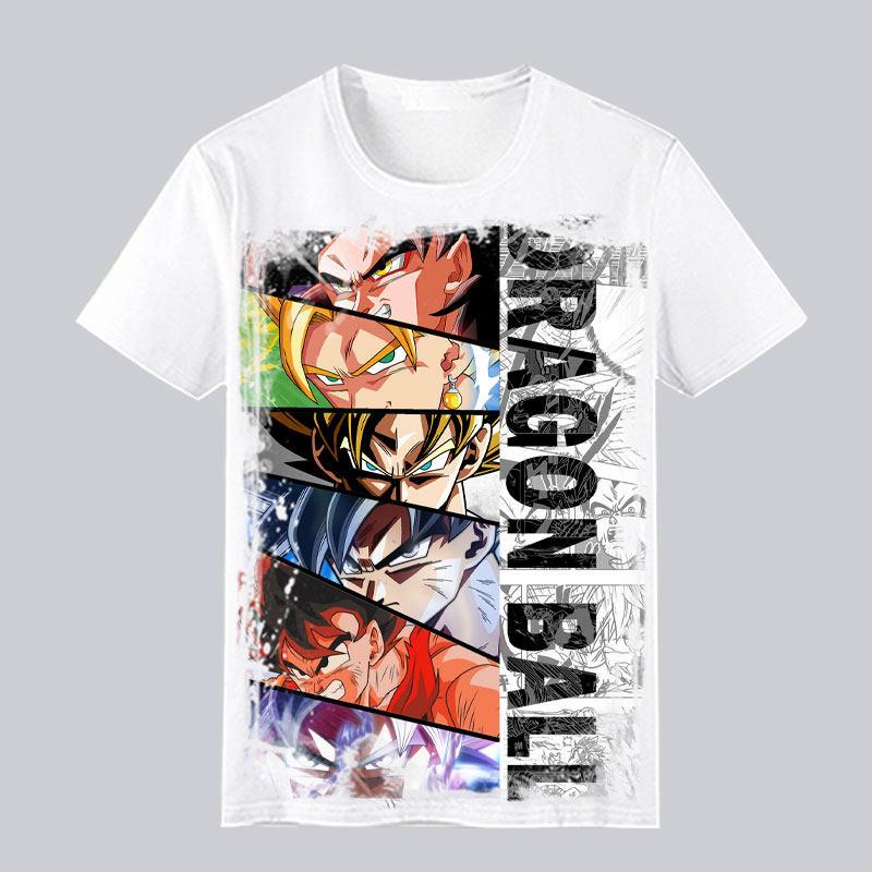 Dragon Ball Super Saiyan Print Pattern Tshirt Casual Shortsleeved Tshirt Casual and Comfortable Parentchild Outfit S