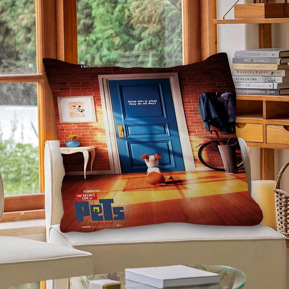 T-The S-Secret L-Life O-Of Pets Pillow Gifts Home Office Furnishings Bedroom Sofa Car Cushion Cover case 45x45cm