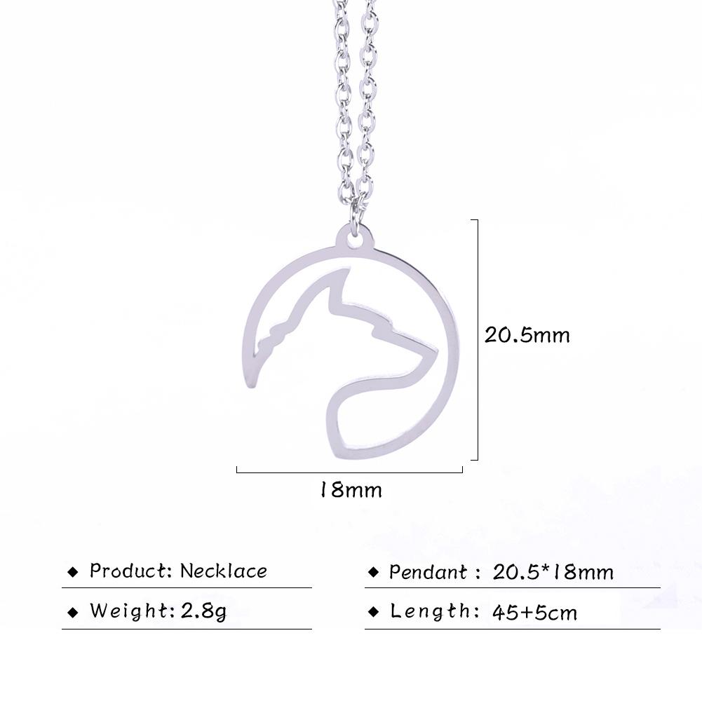 Cazador Stainless Steel Animal Pendant Necklace Cute Cat Dog Pet Whale Elephant Fish Penguin Necklaces Jewelry Gift for Women