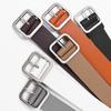 Pu Belt Women'S Simple Jeans With Square Button Head Student Popular Retro Women'S Belt