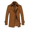 Men's Slim Fit Woolen Trench Coat - Thickened Winter Overcoat and Jacket, Plus Sizes Available