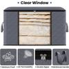 Non-woven Fabric Foldable Storage Box Transparent Window Storage Organizer  Household