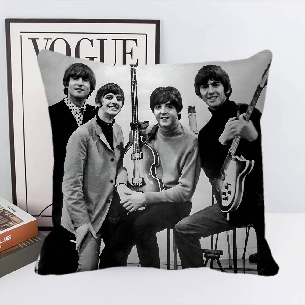 

Famous Rock Band The B-B-Beatles-es Pillow Case Square Pillow Bedroom Sofa Leisure Comfort Cushion Home Decoration 18x18Inch