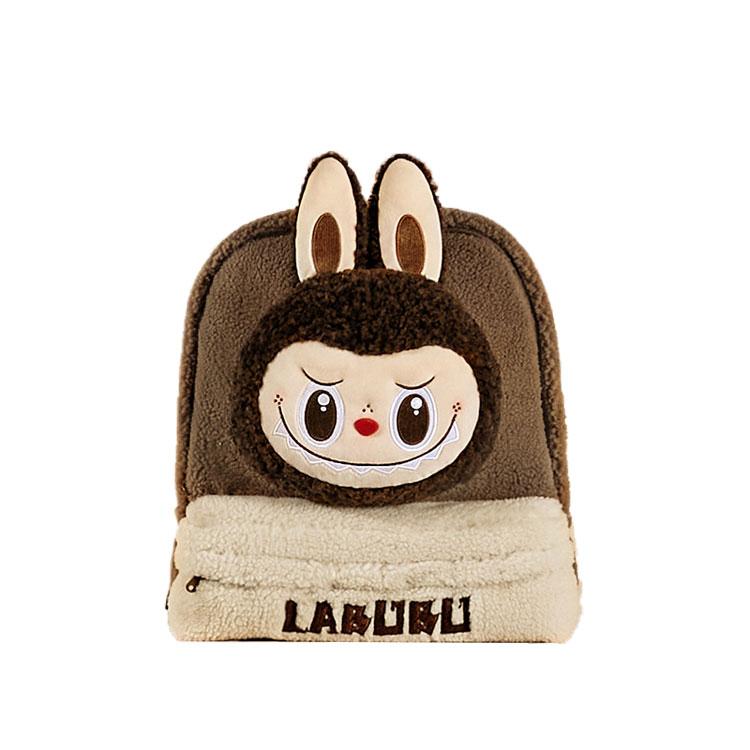 New POP MART Bag Classic Collection Labubu Sherpa Backpack Trend Based Products 35cm PPMT-2409-0052