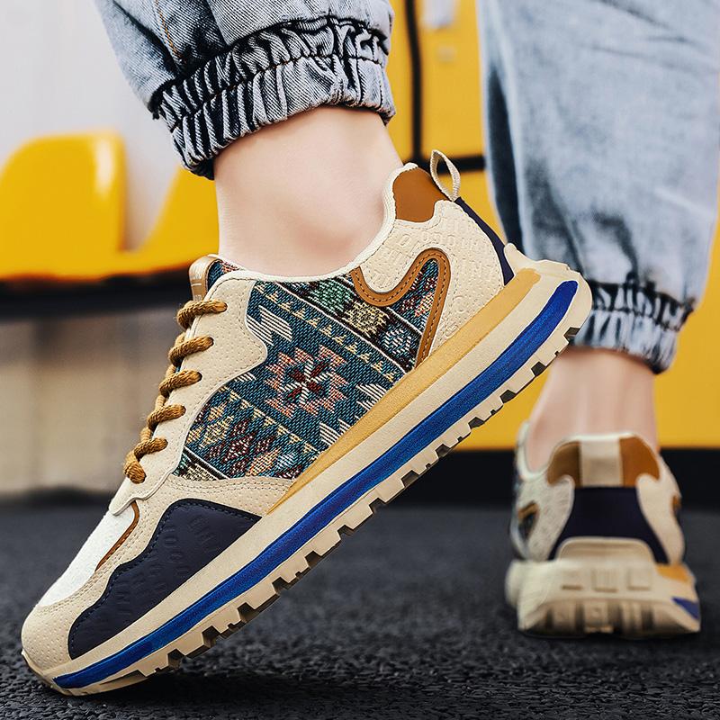 Neue Herrenschuhe in Übergröße Mode lässige Sportschuhe Herren Plateau-Sneaker Atmungsaktive Mesh-Laufschuhe Herren Slipper