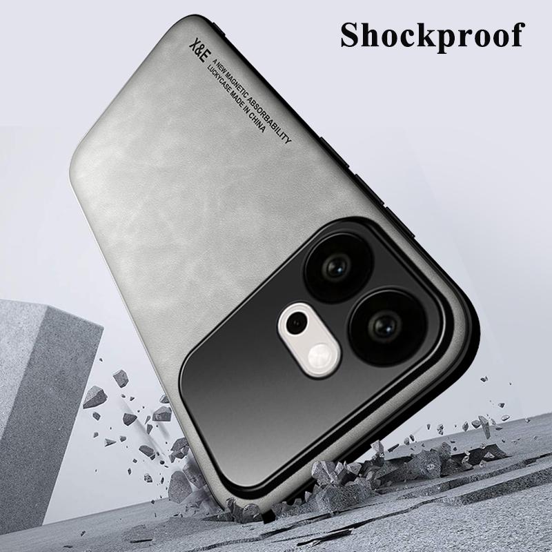 KEYSION Luxus Retro PU-Leder Handyhülle für HONOR 600 Pro 5G Silikon+PC Stoßfeste Handy-Rückabdeckung für Huawei Honor 600 5G