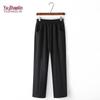 YUZHAOLIN Women's Summer High-Waist Cropped Pants