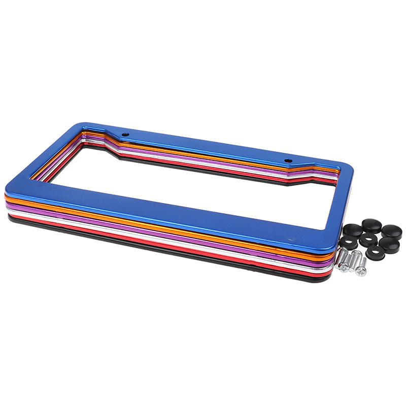 1Pc Universal Us Auto Car Aluminum License Plate Frame Cover Car Accessary