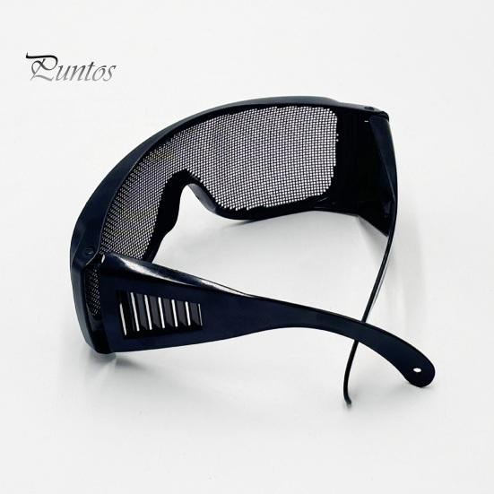 Schutzbrille Sicherheitsbrille mit Metallgitterlinse Schlagfest Arbeitsbrille Leicht Tragbar Outdoor Schutz Taktische Brille Stoßfest
