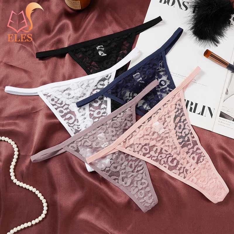 Sexy Thin Ladies Lace Mesh Light Panties Summer Sexy Comfortable Breathable Underwear Women's Thong